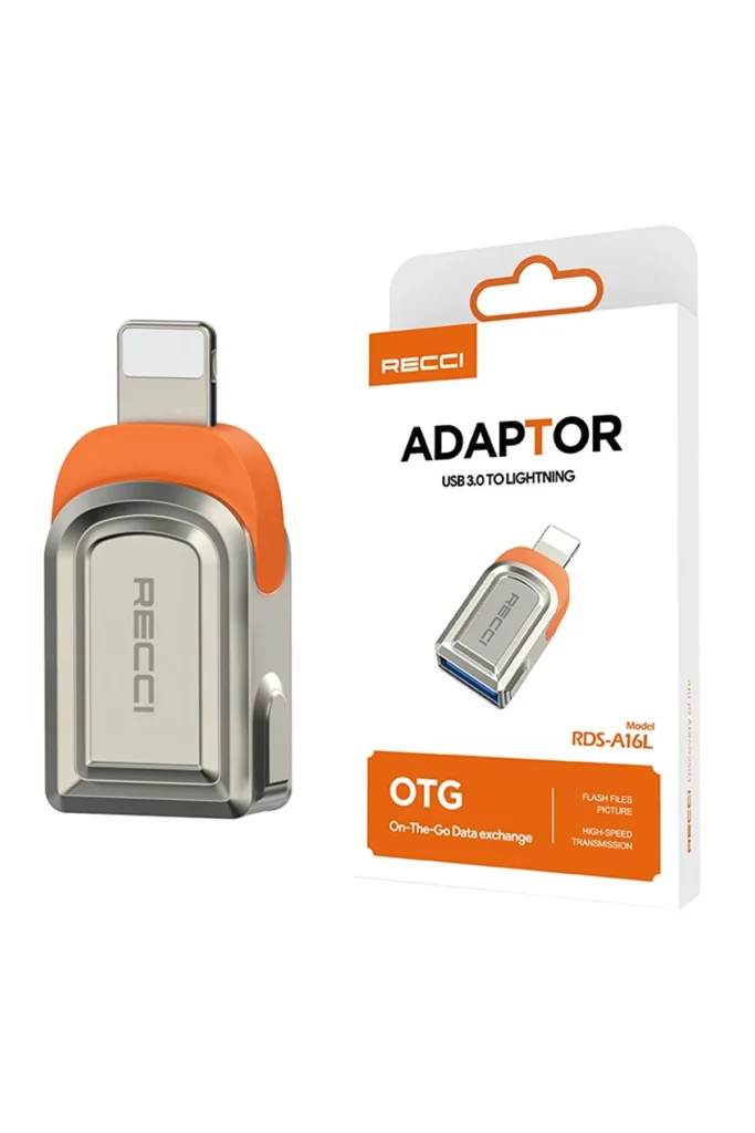 Adaptateur OTG USB-3.0 To Lightning Recci RDS-A16L